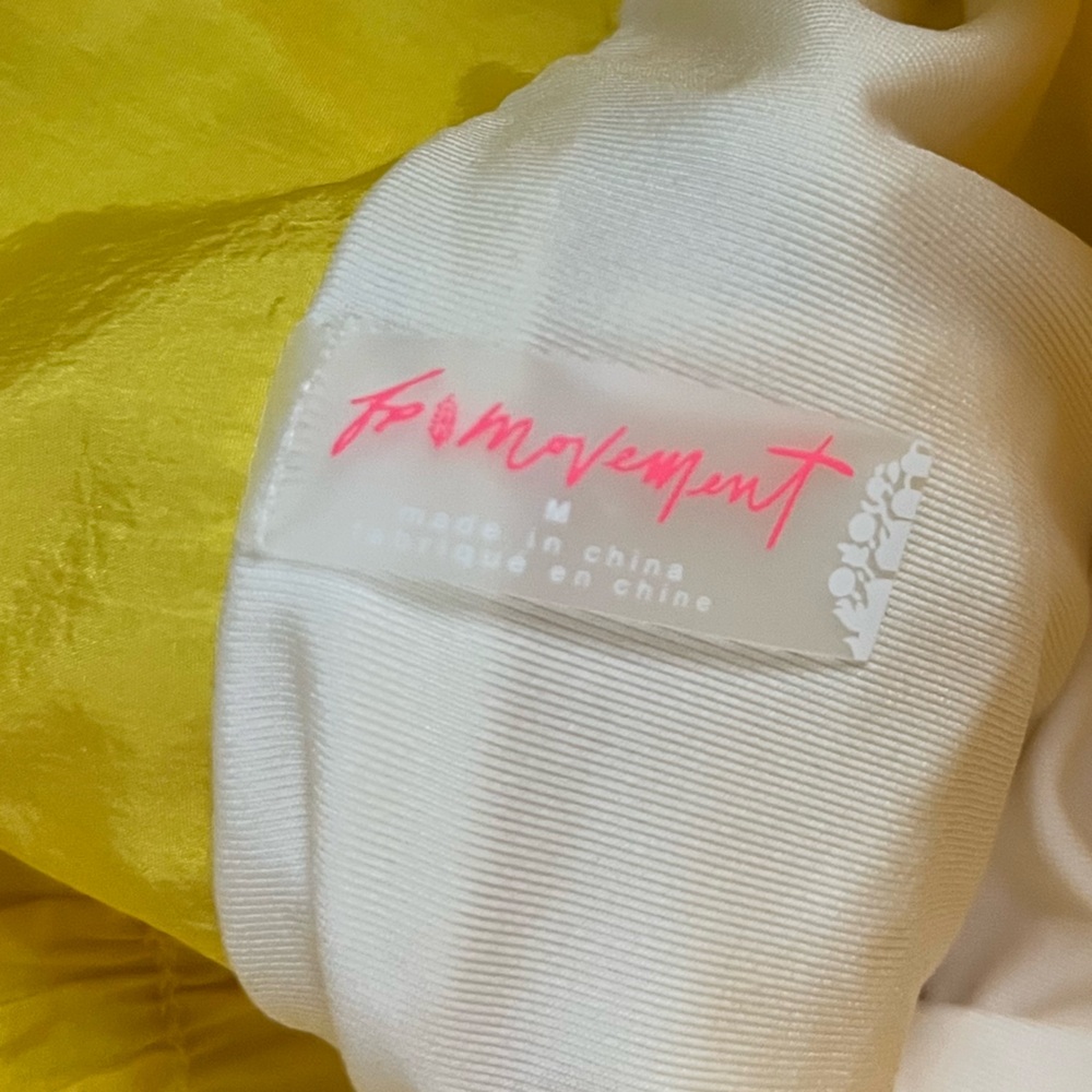 Free People FP Movement yellow high waist The Way Home shorts medium M - Picture 6 of 11